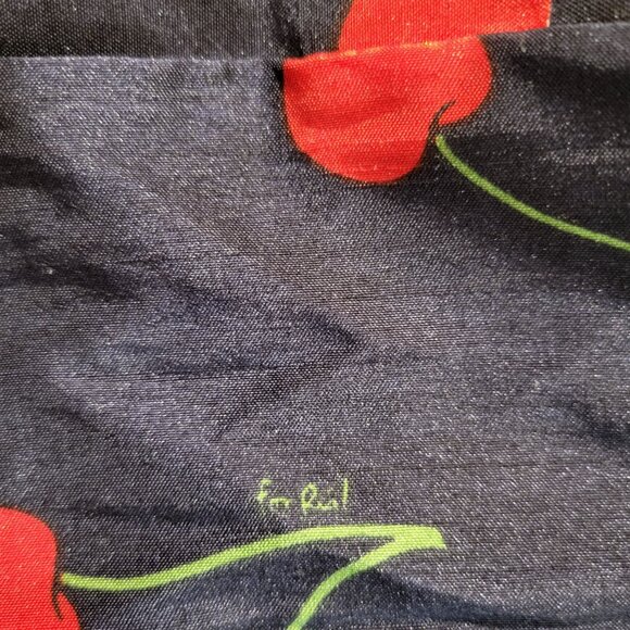 Réalisation Par The Christy cocktail slip silk dress cherries size small - Picture 4 of 4